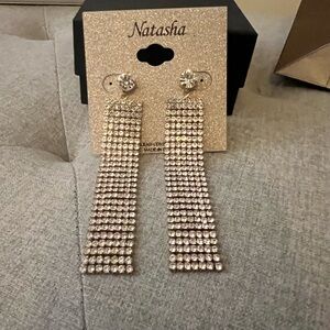 Rhinestone Fringe  Natasha earrings